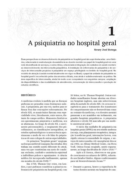 Prática Psiquiátrica no Hospital Geral