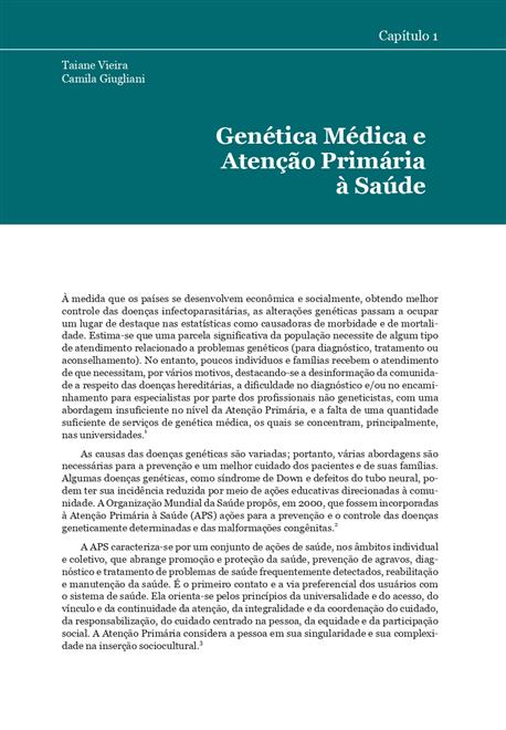 Manual de Genética Médica para Atenção Primária à Saúde