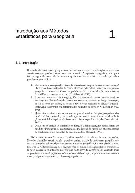 Métodos Estatísticos para Geografia