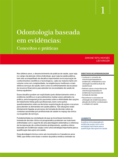 Odontologia Baseada em Evidências e Intervenção Mínima em Odontologia