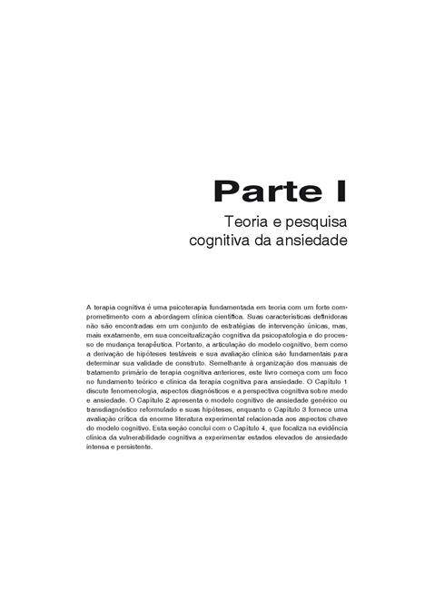 Terapia Cognitiva para os Transtornos de Ansiedade