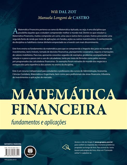 Livro Matemática Financeira: Fundamentos e Aplicações | Grupo A