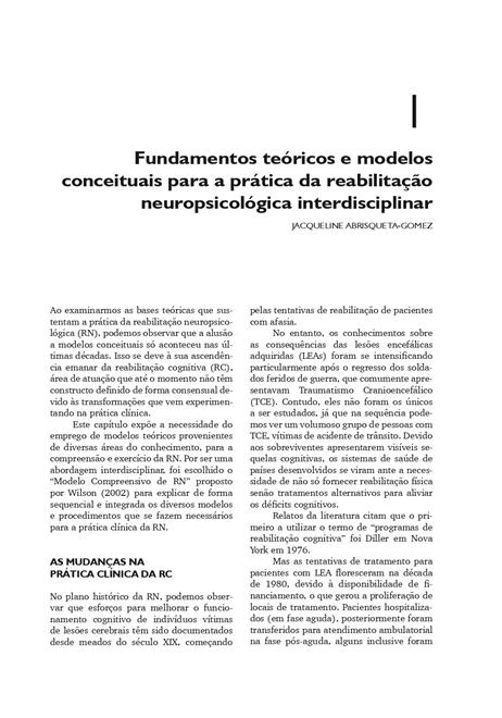 Reabilitação Neuropsicológica