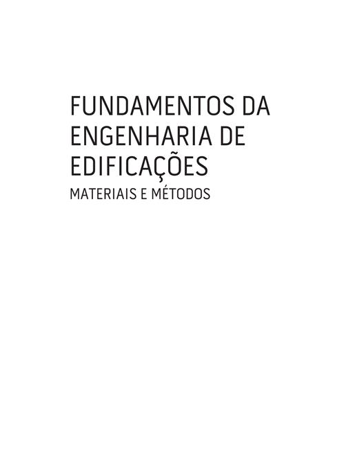 Fundamentos da Engenharia de Edificações