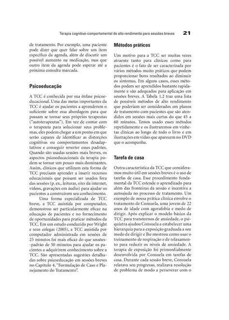 Terapia Cognitivo-Comportamental de Alto Rendimento para Sessões Breves