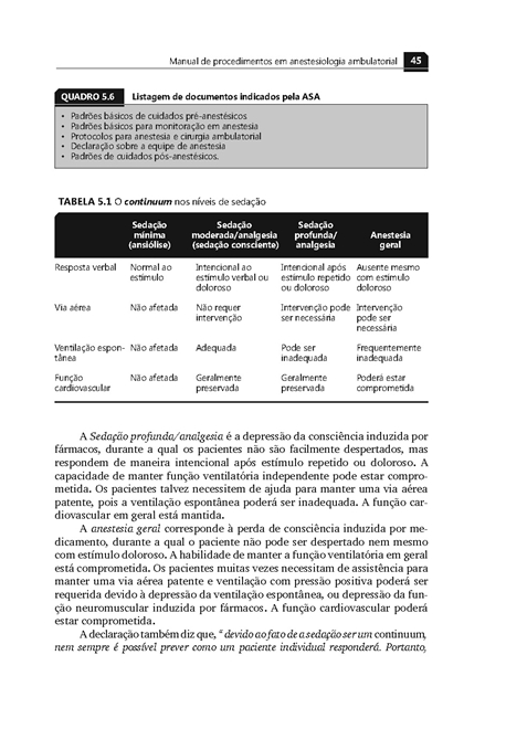 Manual de Procedimentos em Anestesiologia Ambulatorial