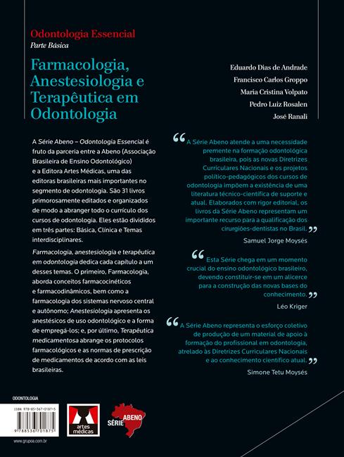 Farmacologia, Anestesiologia e Terapêutica em Odontologia