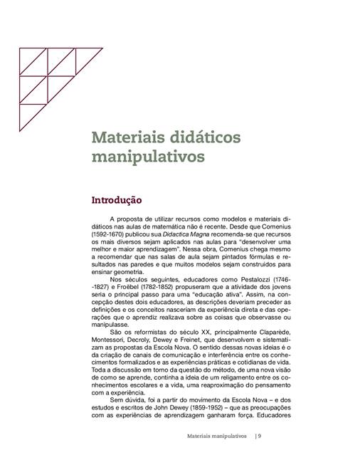 Materiais Manipulativos para o Ensino do Sistema de Numeração Decimal