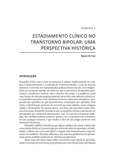 Neuroprogressão e Estadiamento no Transtorno Bipolar