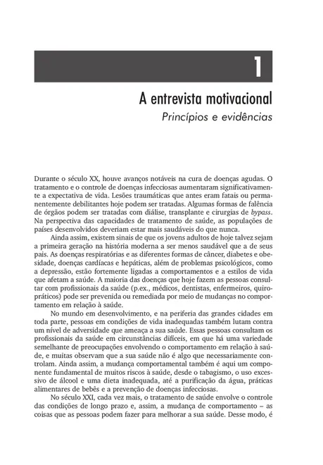 Entrevista Motivacional no Cuidado da Saúde