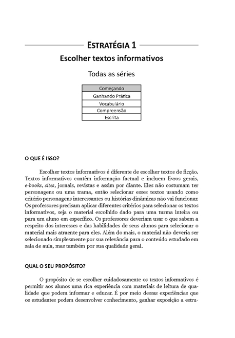 35 Estratégias para Desenvolver a Leitura com Textos Informativos