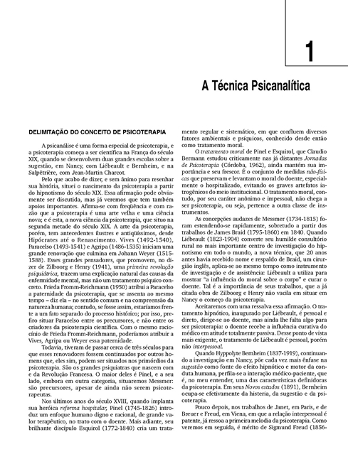 Fundamentos da Técnica Psicanalítica