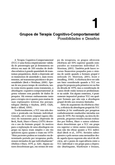 Terapia Cognitivo-Comportamental em Grupos