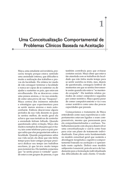 A Prática da Terapia Cognitivo-Comportamental Baseada em Mindfulness e Aceitação