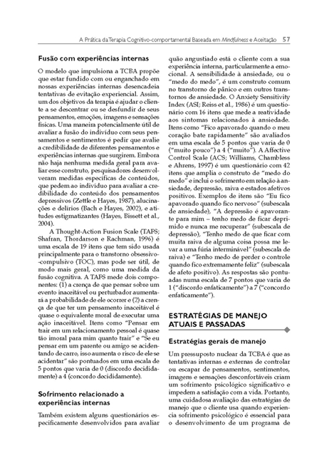 A Prática da Terapia Cognitivo-Comportamental Baseada em Mindfulness e Aceitação