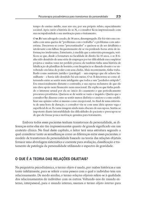 Psicoterapia Psicodinâmica para Transtornos da Personalidade