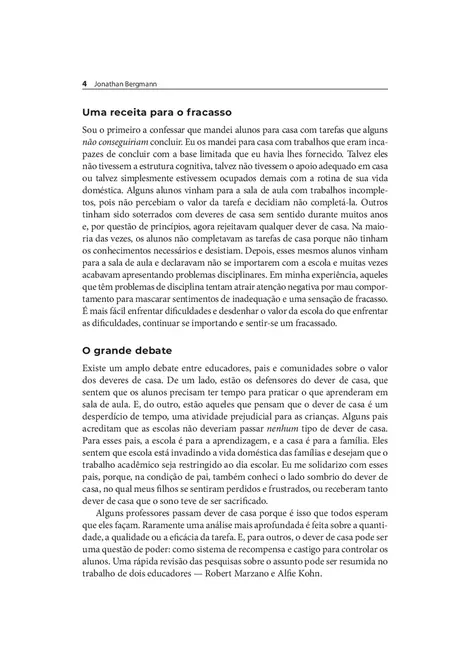 Aprendizagem Invertida para Resolver o Problema do Dever de Casa