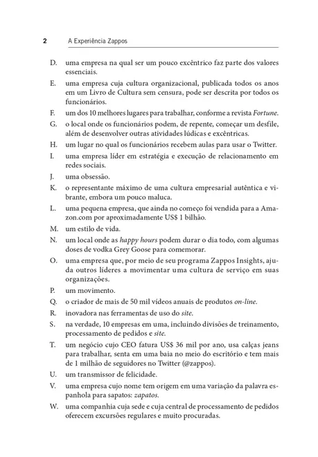 A Experiência Zappos
