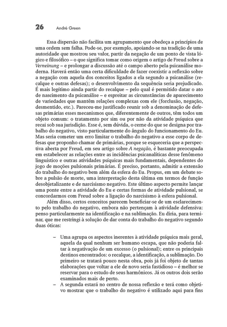 O Trabalho Do Negativo
