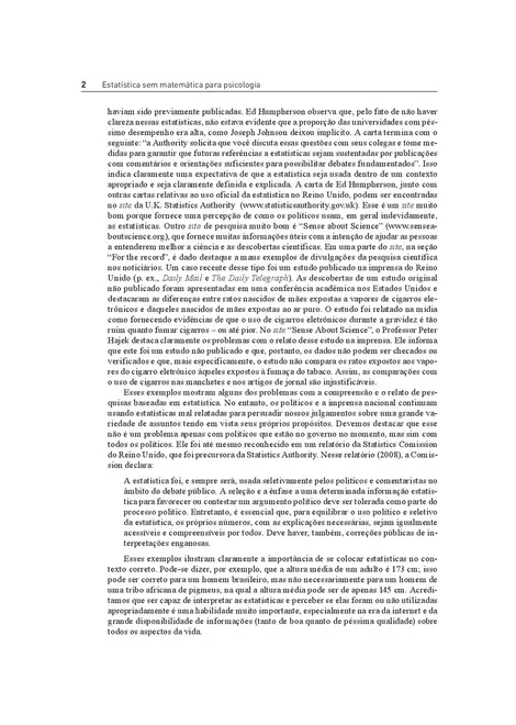 Estatística Sem Matemática para Psicologia