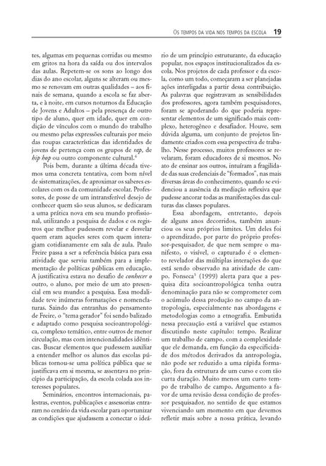Os Tempos da Vida nos Tempos da Escola
