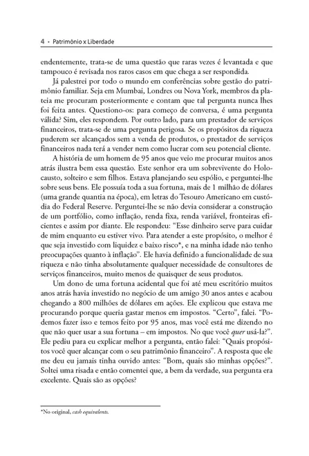 Patrimônio x Liberdade