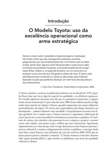 O modelo Toyota