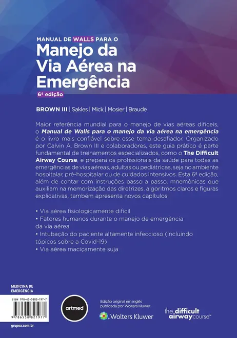 Manual de Walls para o Manejo da Via Aérea na Emergência
