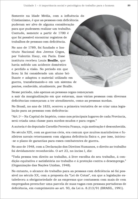 Profissionalização de Pessoas Com deficiência no Contexto Atual I