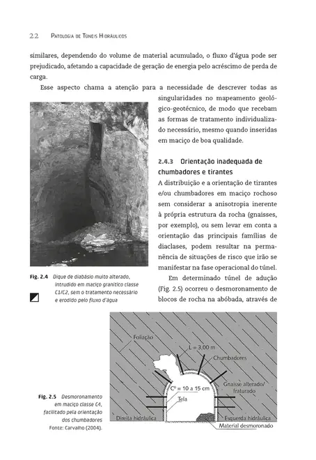 Patologia de túneis hidráulicos