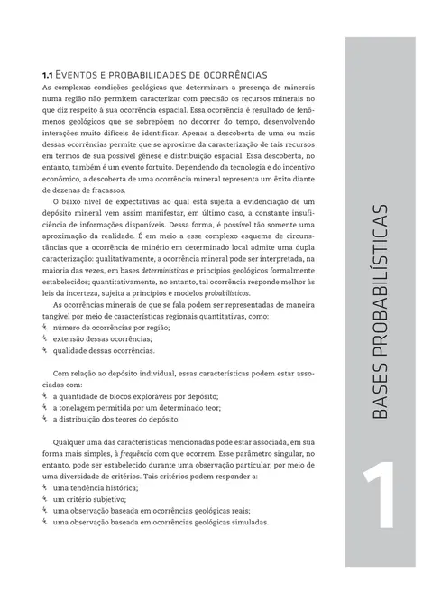 Avaliação de empreendimentos e recursos minerais