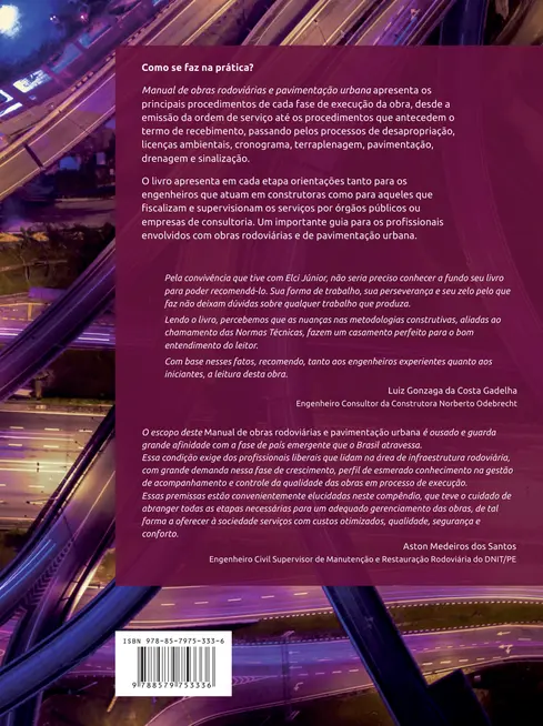 Manual de obras rodoviárias e pavimentação urbana