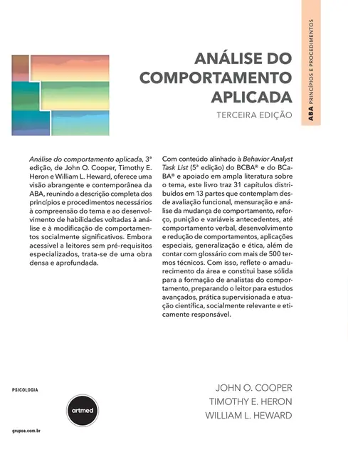 Análise do Comportamento Aplicada 3ed.