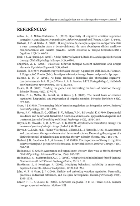 Abordagens Transdiagnósticas em Terapia Cognitivo-comportamental