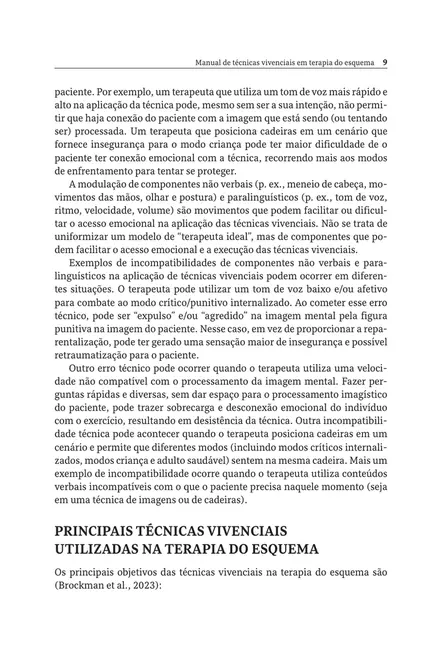 Manual de Técnicas Vivenciais em Terapia do Esquema