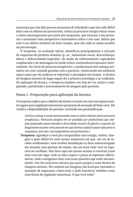 Manual de Técnicas Vivenciais em Terapia do Esquema