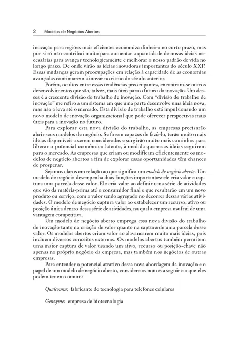 Modelos de Negócios Abertos
