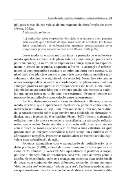 Desenvolvimento Cognitivo e Educação