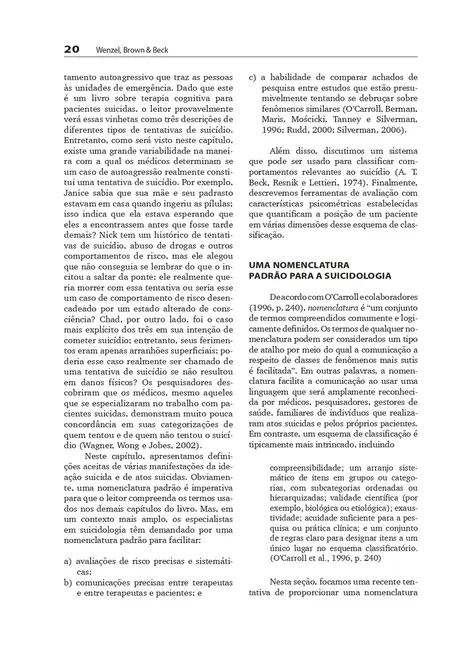 Terapia Cognitivo-Comportamental para Pacientes Suicidas
