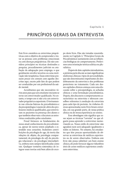 A Entrevista Psiquiátrica na Prática Clínica
