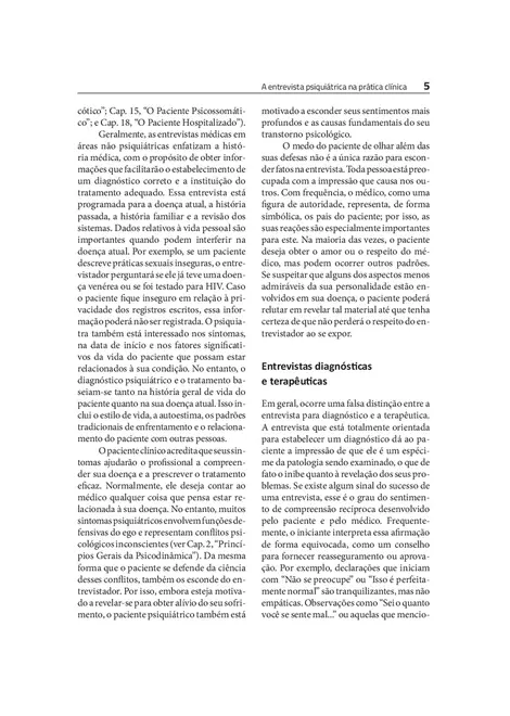 A Entrevista Psiquiátrica na Prática Clínica