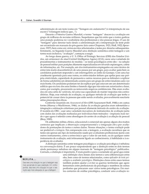 Testagem e Avaliação Psicológica