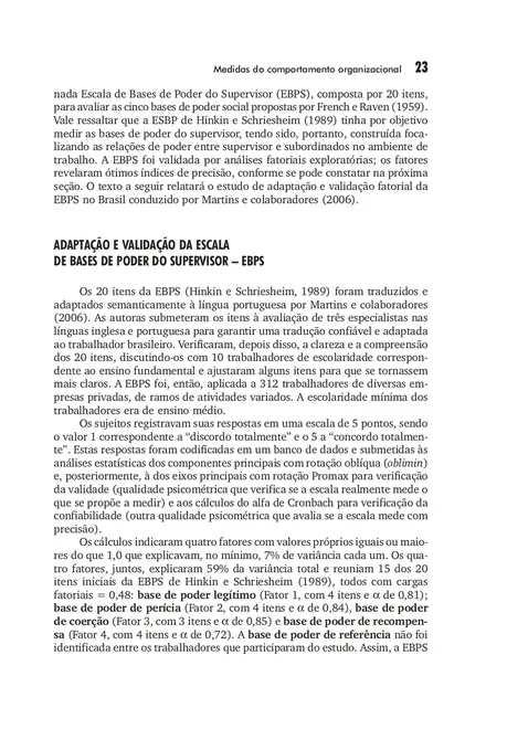 Medidas do Comportamento Organizacional
