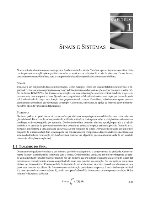 Sinais e Sistemas Lineares