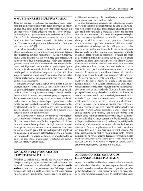 Análise Multivariada de Dados
