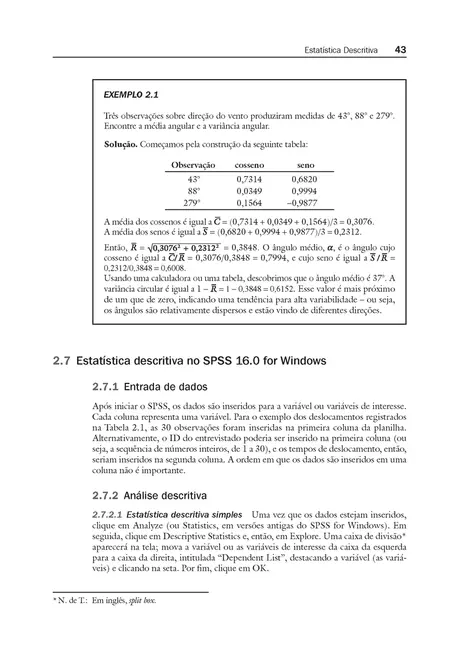Métodos Estatísticos para Geografia
