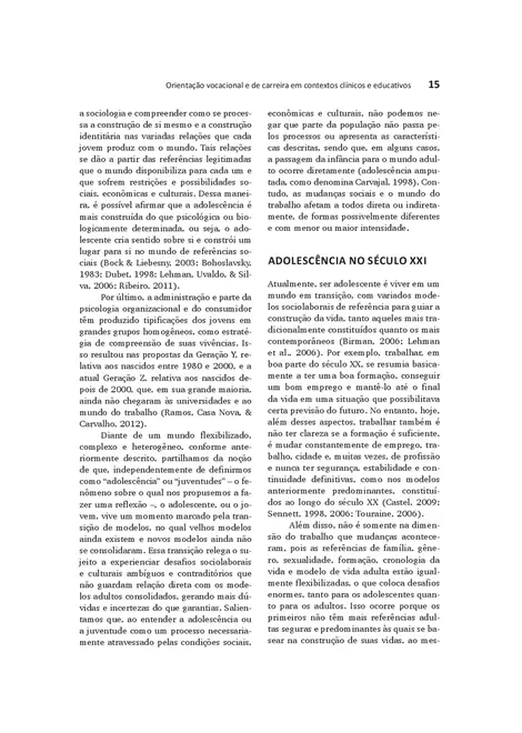 Orientação Vocacional e de Carreira em Contextos Clínicos e Educativos