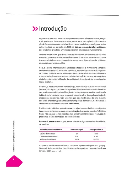 Matemática para Processos Industriais