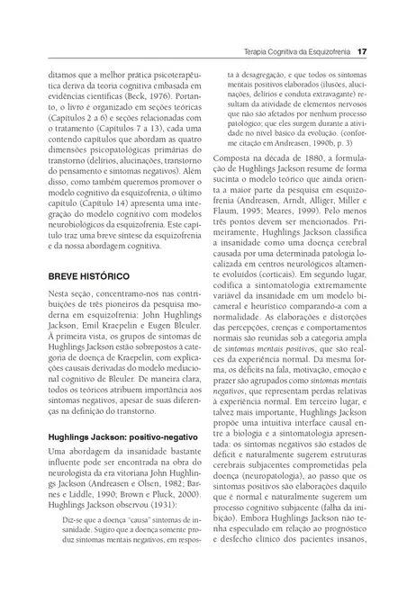 Terapia Cognitiva da Esquizofrenia
