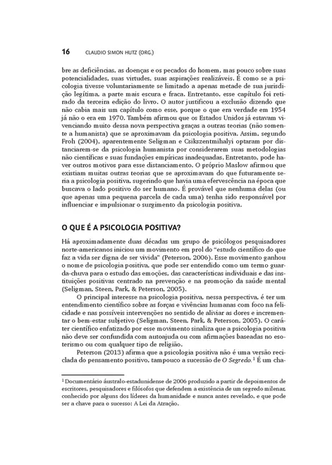 Avaliação em Psicologia Positiva